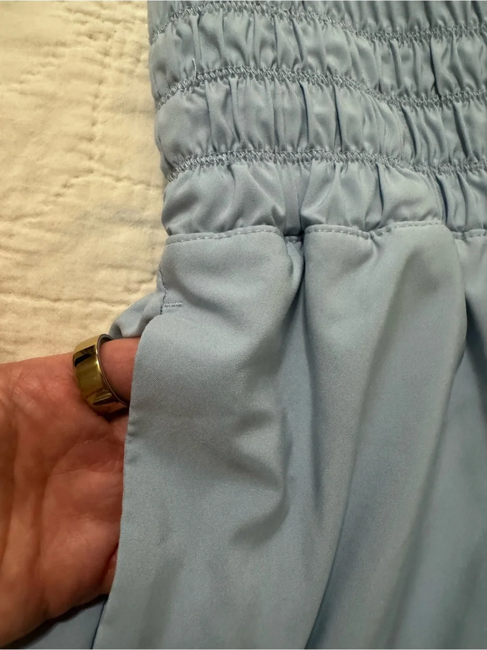 Nike Women's One Dr-Fit Ultra High Waist 3” Pale Blue Athletic Shorts